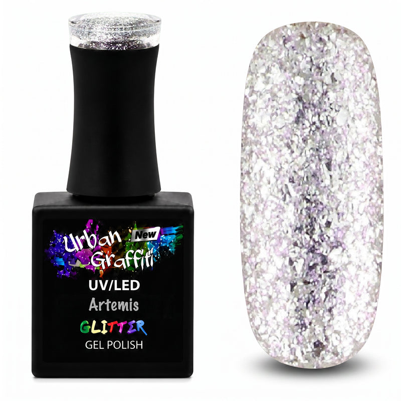 Artemis - UGGP-A0910 Urban Graffiti Srebrni Glitter Gel Lak 15ml