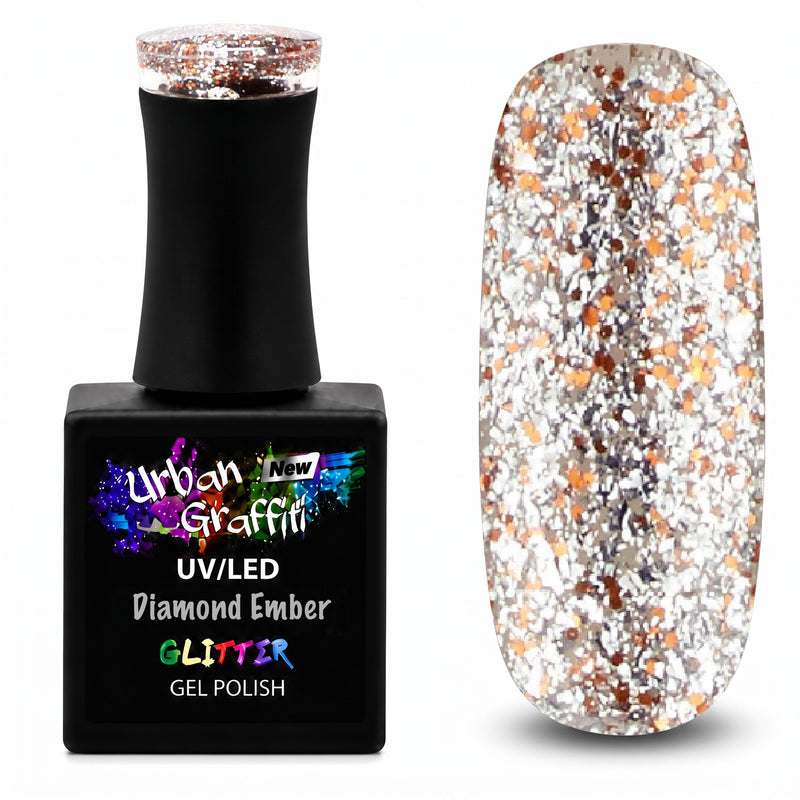 Diamond Ember - UGGP-A0911 Urban Graffiti srebrni i zlatni sjajni gel lak 15ml