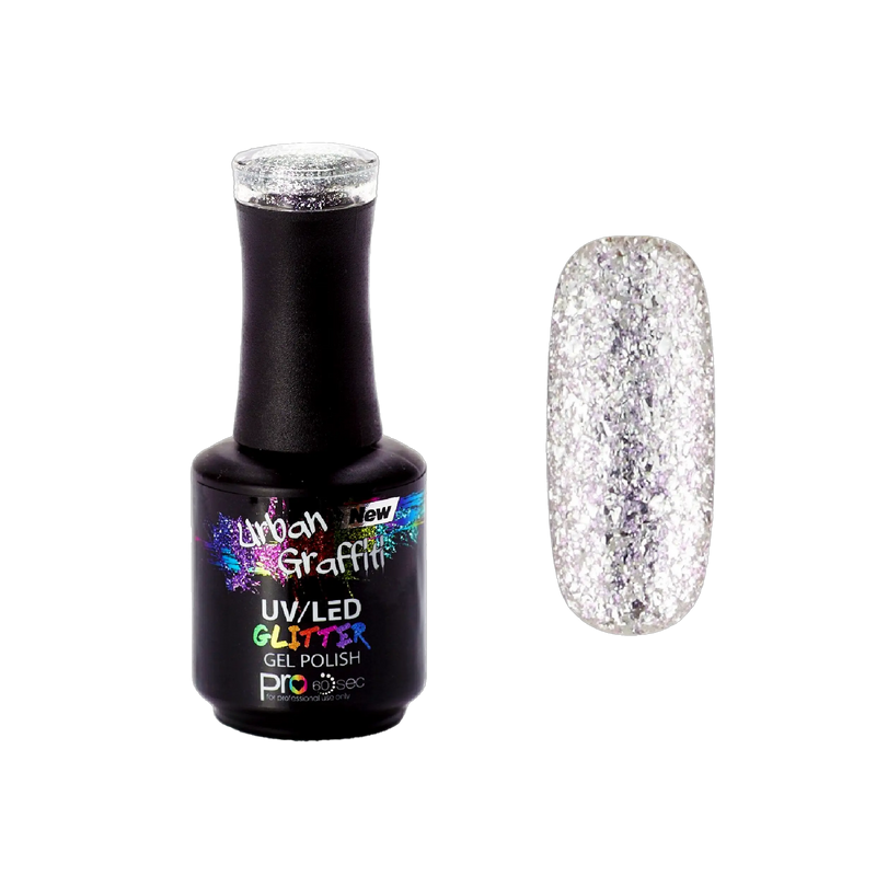 Artemis - UGGP-A0910 Urban Graffiti Srebrni Glitter Gel Lak 15ml