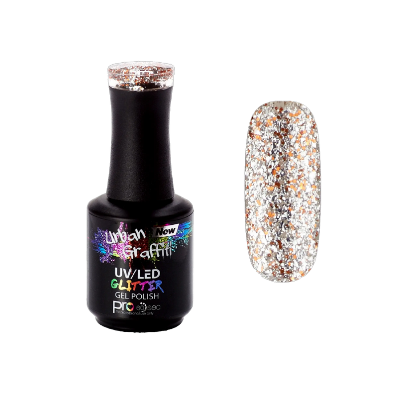 Diamond Ember - UGGP-A0911 Urban Graffiti srebrni i zlatni sjajni gel lak 15ml